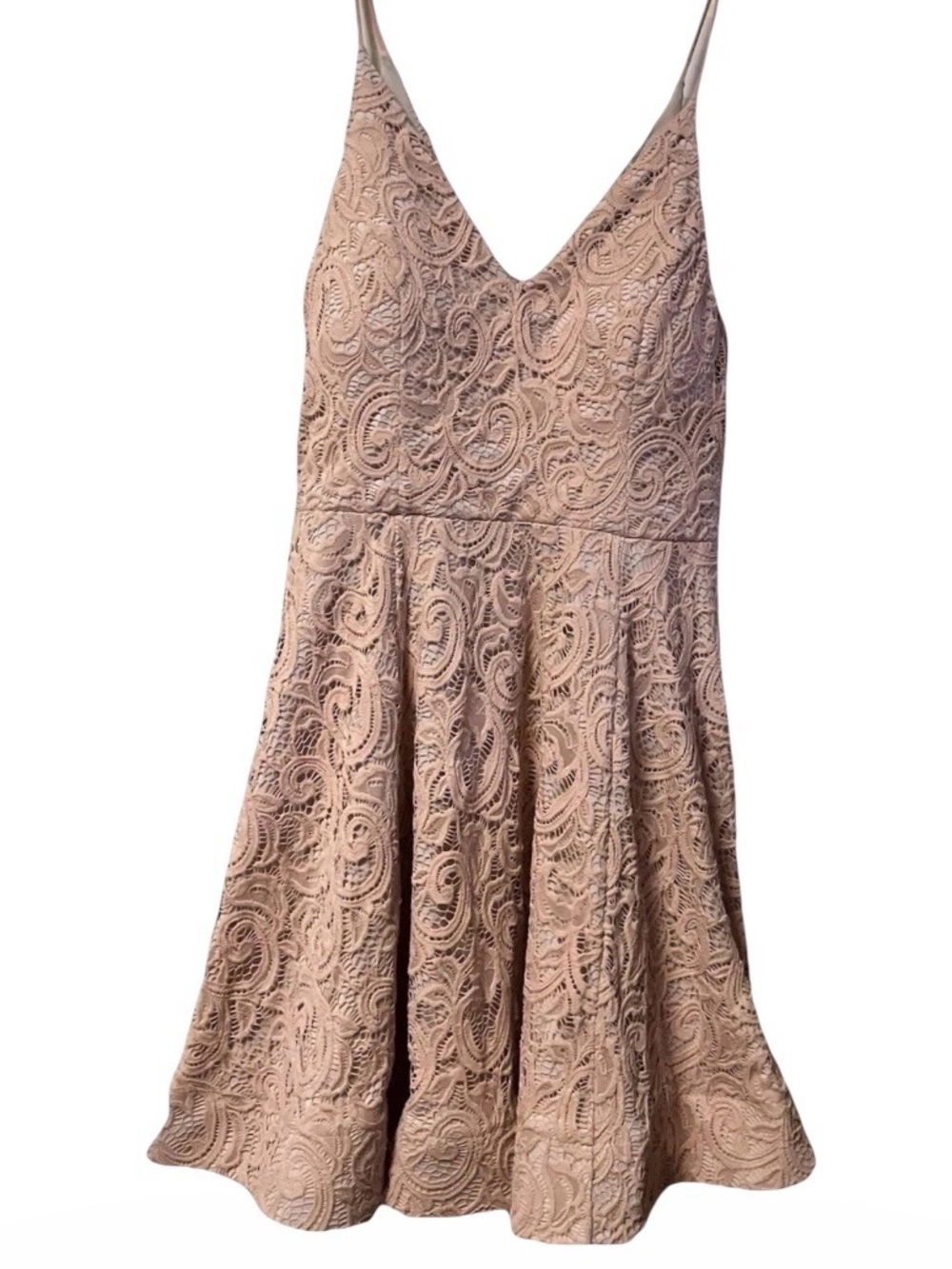 Sequin Hearts ~ Women’s ~ Dress ~ Size 15 ~ Juniors ~ Pink Lace ~Fit & Flare~ XL